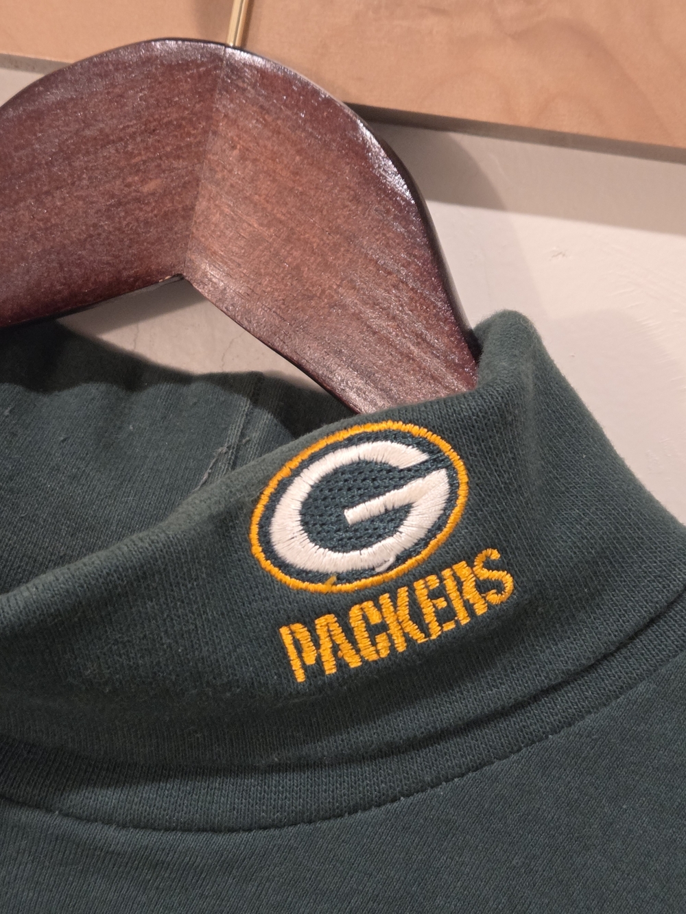 Vintage 90s Green Bay Packers NFL Football Turtleneck Long-Sleeve - Picture 2 of 10